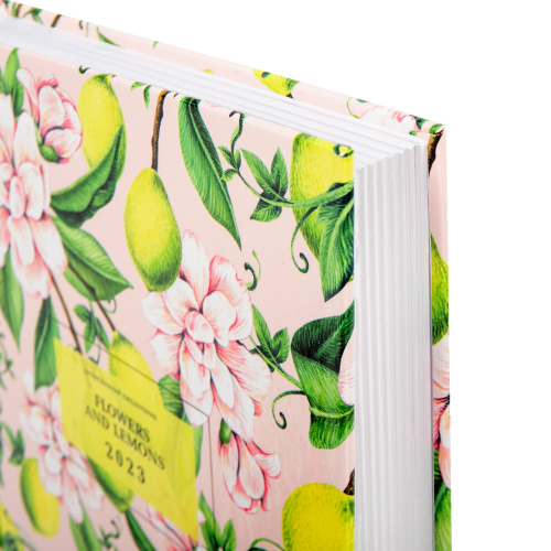 Ежедневник датированный на 2023 STAFF "Lemons & flowers", 145х215 мм, А5, ламинированная обложка фото 7