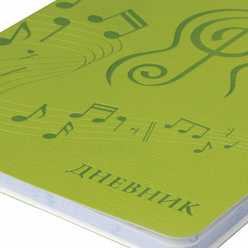 Дневник для музыкальной школы BRAUBERG, 48 л., обложка кожзам гибкая, справочный материал, зеленый фото 10