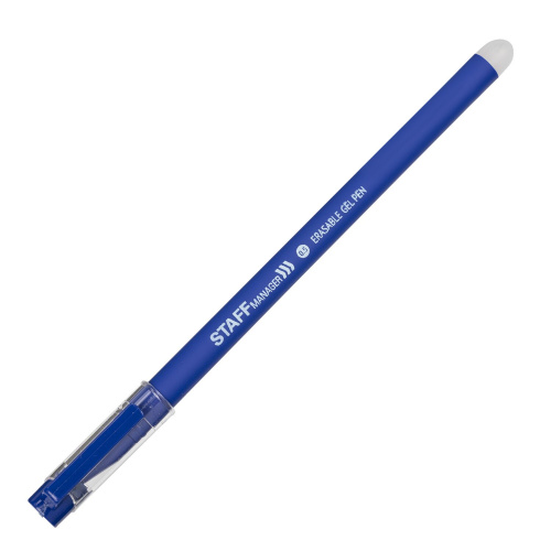 Ручка стираемая гелевая STAFF ERASE, + 5 сменных стержней, линия письма 0,35 мм, синяя фото 7