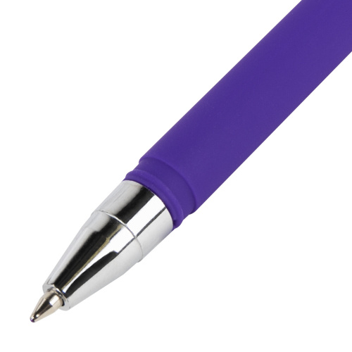 Ручка шариковая BRAUBERG SOFT TOUCH STICK "NEON", мягкое покрытие, узел 0,7 мм, синяя фото 7