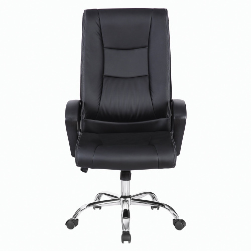 Кресло офисное BRABIX "Forward EX-570", хром, экокожа, черное фото 2
