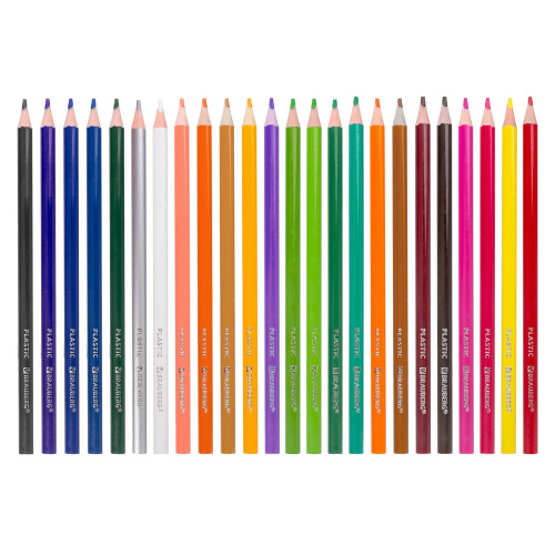 Карандаши цветные пластиковые BRAUBERG PREMIUM, 24 цвета, трехгранные, грифель мягкий 3 мм фото 2