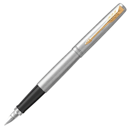Набор PARKER "Jotter Stainless Steel GT": шариковая ручка синяя и перьевая ручка, 2093257 фото 6