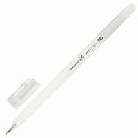 Ручка гелевая BRAUBERG Art Classic, корпус тонированный белый, линия 0,5 мм, белая