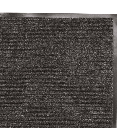 Коврик входной ворсовый влаго-грязезащитный LAIMA, 90х120 см, ребристый, толщина 7 мм, черный фото 3