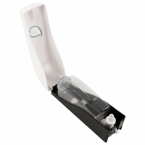 Диспенсер для жидкого мыла LAIMA PROFESSIONAL ECO, наливной, 0,38 л, белый, ABS-пластик фото 8