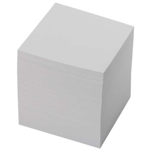 Блок для записей BRAUBERG в подставке прозрачной, куб 9х9х9 см, белизна 95-98%, белый фото 3