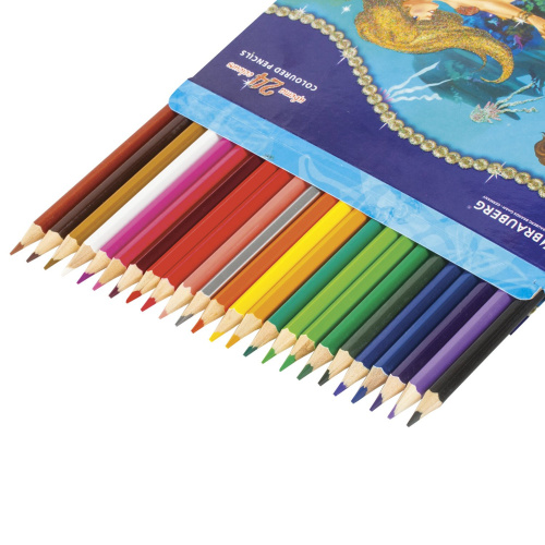 Карандаши цветные BRAUBERG "Морские легенды", 24 цвета, заточенные, картонная упаковка фото 4