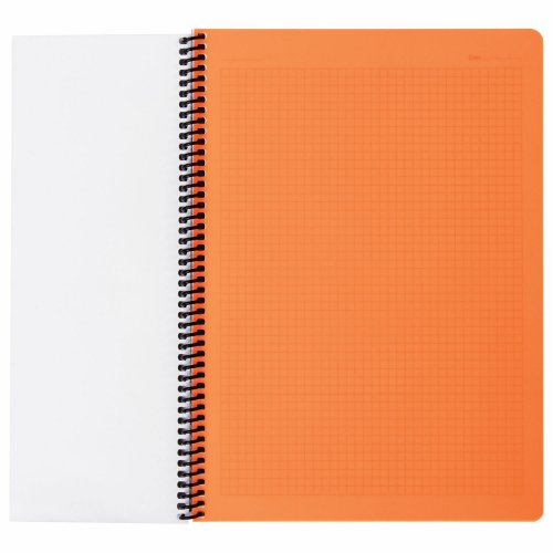 Тетрадь BRAUBERG "Metropolis", А4, 80 листов, спираль пластиковая, обложка пластик, оранжевый фото 9