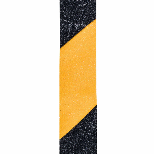 Клейкая протискользящая зернистая лента BRAUBERG, 25 мм х 5 м, черно-желтая, основа ПВХ фото 3