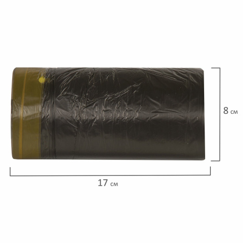Мешки для мусора с завязками ОФИСМАГ, 30 л, черные, 30 шт., прочные, ПНД 10 мкм фото 5