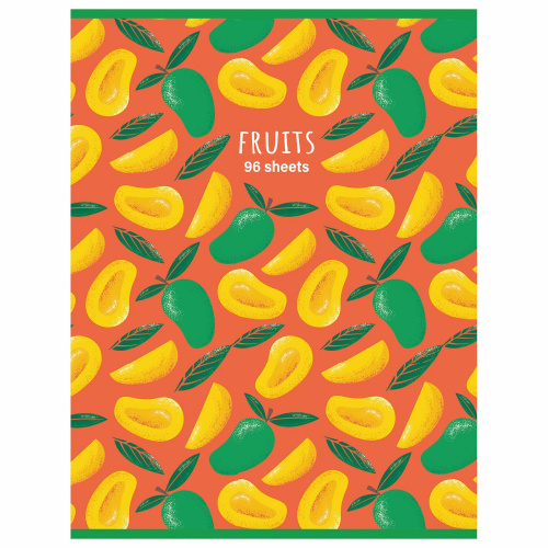 Тетрадь STAFF "Fruity", А4, 96 л., скоба, клетка, обложка картон фото 7