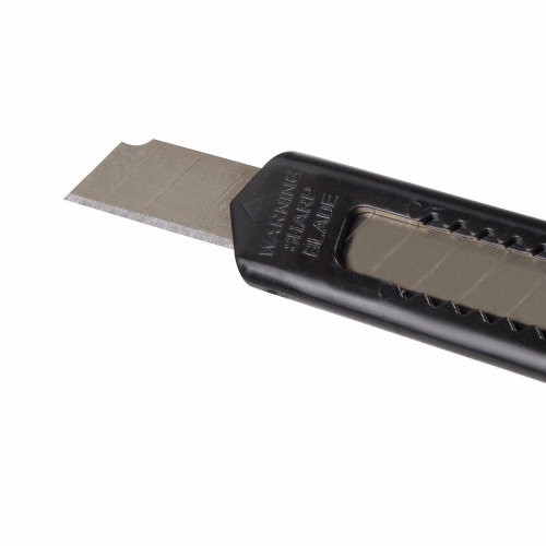 Нож канцелярский STAFF "Basic", 9 мм, фиксатор, цвет корпуса ассорти, упаковка с европодвесом фото 4