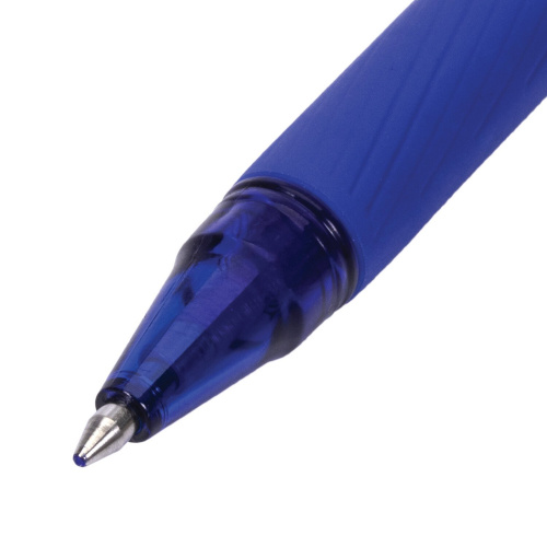 Ручка стираемая гелевая с грипом BRAUBERG "X-ERASE", корпус синий, линия письма 0,35 мм, синяя фото 4