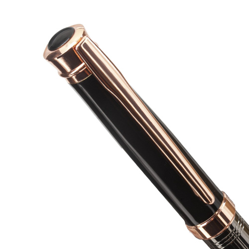 Ручка подарочная шариковая GALANT "COLLAGE", корпус черный/металлический, синяя фото 6