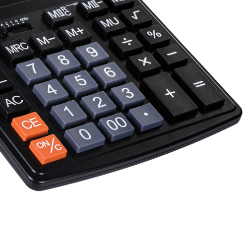 Калькулятор настольный STAFF, 199x153 мм, 12 разрядов, двойное питание фото 10