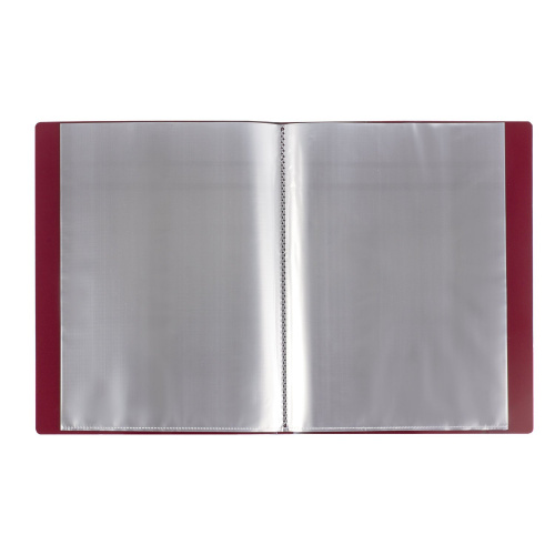 Папка BRAUBERG, 40 вкладышей,  0,7 мм, стандарт, красная фото 7