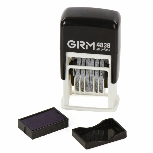 Нумератор GRM, 6-разрядный, оттиск 15х3 мм, синий фото 5
