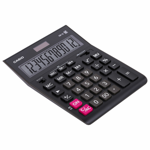 Калькулятор настольный CASIO, 209х155 мм, 12 разрядов, двойное питание, черный, европодвес фото 6