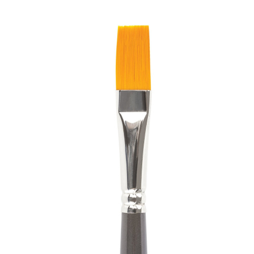 Кисть художественная проф. BRAUBERG ART CLASSIC, №12, синтетика жесткая, плоская, длинная ручка фото 4