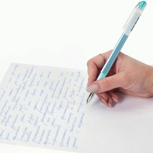 Ручки стираемые гелевые STAFF "College", 2 шт., синие, + 4 сменных стержня, линия письма 0,38 мм фото 6