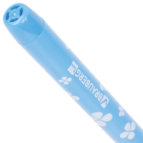 Ручка шариковая масляная BRAUBERG "FRUITY SF", с узором, линия письма 0,5 мм, синяя фото 5