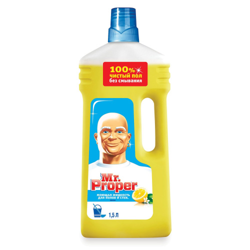 Моющее средство для пола и стен "Mr. Proper" Лимон 1,5 л