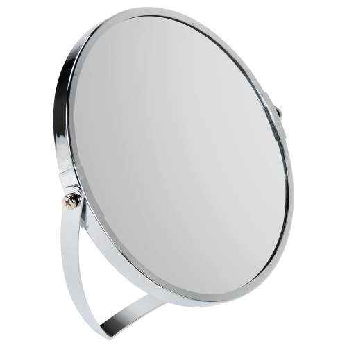 Зеркало настольное BRABIX, круглое, диаметр 17 см, двустороннее, рамка из нержавеющей стали фото 5