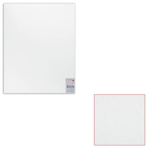 Картон белый ПОДОЛЬСК-АРТ-ЦЕНТР, для живописи, 40х50 см, двусторонний, толщина 2 мм, акриловый грунт