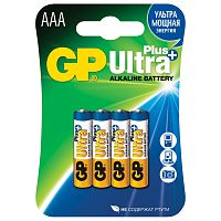 Батарейки GP Ultra Plus, AAA, 4 шт., алкалиновые, мизинчиковые, блистер