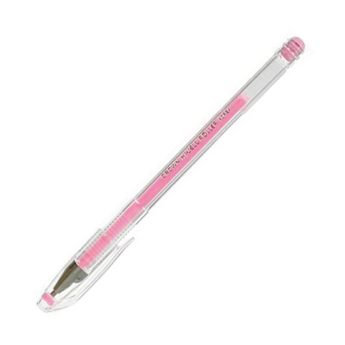 Ручка гелевая CROWN "Hi-Jell Pastel", розовая пастель, узел 0,8 мм, линия письма 0,5 мм фото 2