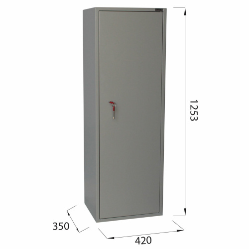 Шкаф металлический для документов BRABIX "KBS-021Т", 1253х420х350 мм, 26 кг, трейзер, сварной фото 6