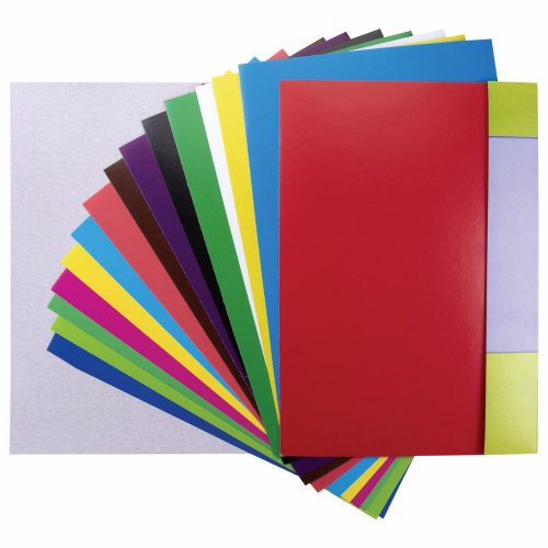 Набор цветного картона и бумаги ЮНЛАНДИЯ "ПЛАНЕТЫ", А4, глянцевые, 8 + 8 цв., в папке, 200х290 мм фото 5