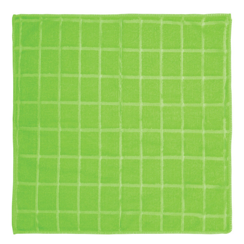Салфетки универсальные ЛЮБАША, 3 шт., микрофибра, квадратное тиснение, 40х40 см, зеленые фото 7