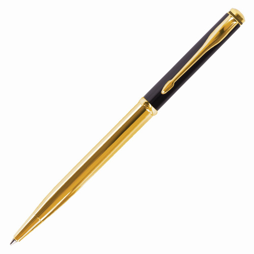 Ручка подарочная шариковая GALANT "ARROW GOLD", корпус черный/золотистый, детали золотистые, синяя фото 8
