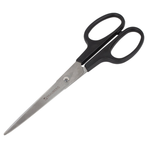 Ножницы BRAUBERG "Standard", 180 мм, черные, классической формы, 2-х сторонняя заточка фото 9