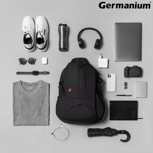 Рюкзак GERMANIUM "S-02", 47х31х16 см, универсальн, с отделением для ноутбука, черный фото 2
