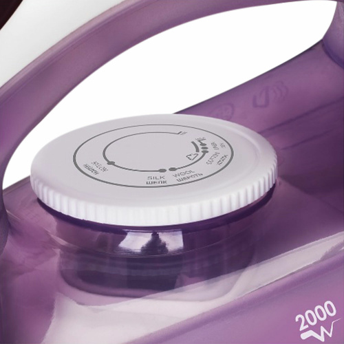 Утюг SCARLETT SC-SI30S06, 2000 Вт, антипригарное покрытие, антинакипь, самоочистка, лиловый фото 2