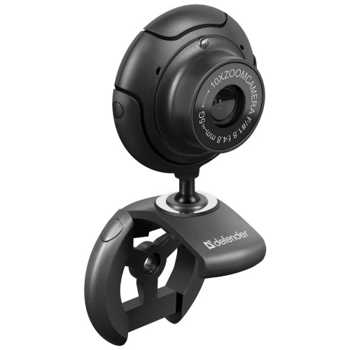 Веб-камера DEFENDER, 2 Мп, микрофон, USB 2.0, регулируемое крепление, черная фото 2