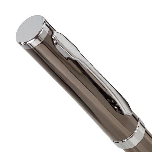 Ручка подарочная шариковая GALANT "PASTOSO", корпус оружейный металл, детали хром, синяя фото 5