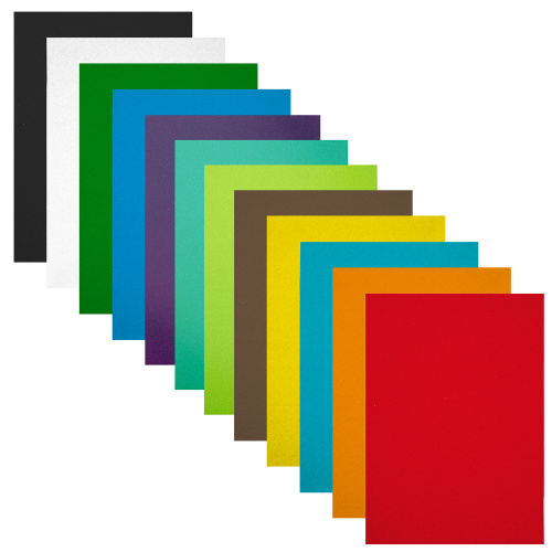 Картон цветной ПИФАГОР, А4, немелованный (матовый), 24 л., 12 цв., 200х283 мм фото 9
