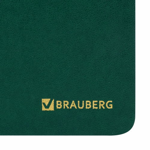 Планинг настольный недатированный BRAUBERG "Select", 305x140 мм, балакрон, 60 л., зеленый фото 4