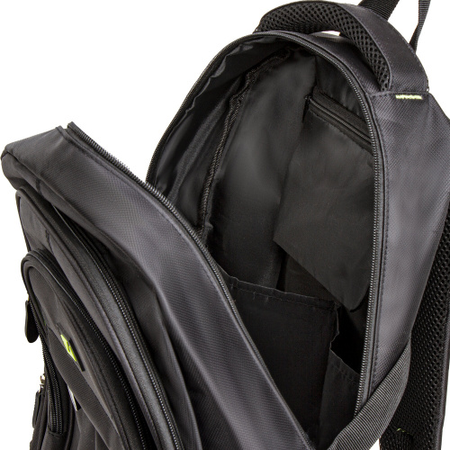 Рюкзак BRAUBERG TITANIUM  45х28х18см, универсальный, черный, салатовые вставки фото 10