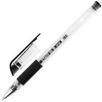 Ручка гелевая с грипом STAFF "EVERYDAY", корпус прозрачный, линия письма 0,35 мм, черная