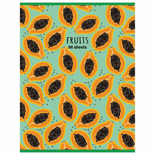 Тетрадь STAFF "Fruity", А4, 96 л., скоба, клетка, обложка картон фото 8