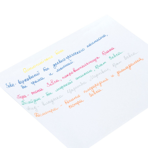 Ручки гелевые ПИФАГОР, 6 цветов, блестки, корпус прозрачный, линия письма 0,5 мм фото 9