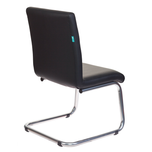 Кресло для приемных и переговорных CH-250-V, хром, экокожа, черное фото 4