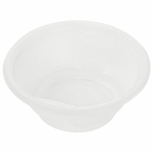 Одноразовые тарелки суповые LAIMA, 50 шт., 0,6 л, белые, ПП, холодное/горячее фото 2