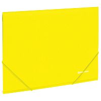 Папка на резинках BRAUBERG "Neon", до 300 листов, 0,5 мм, желтая