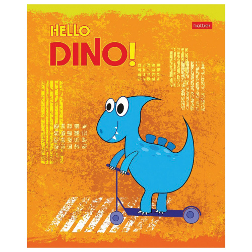 Тетрадь HATBER Hello Dino, 12л.,  клетка, обложка картон, тиснение фото 6